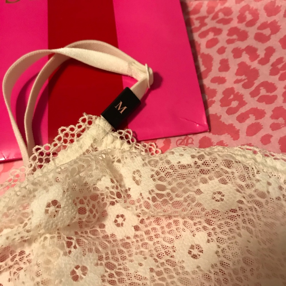 Victoria's Secret Bralette Lace Bundle Yellow White Size Medium - Picture 8 of 10
